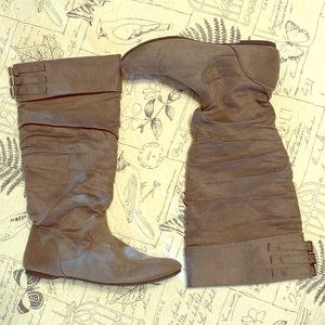 Gray Candies Knee-High Boots